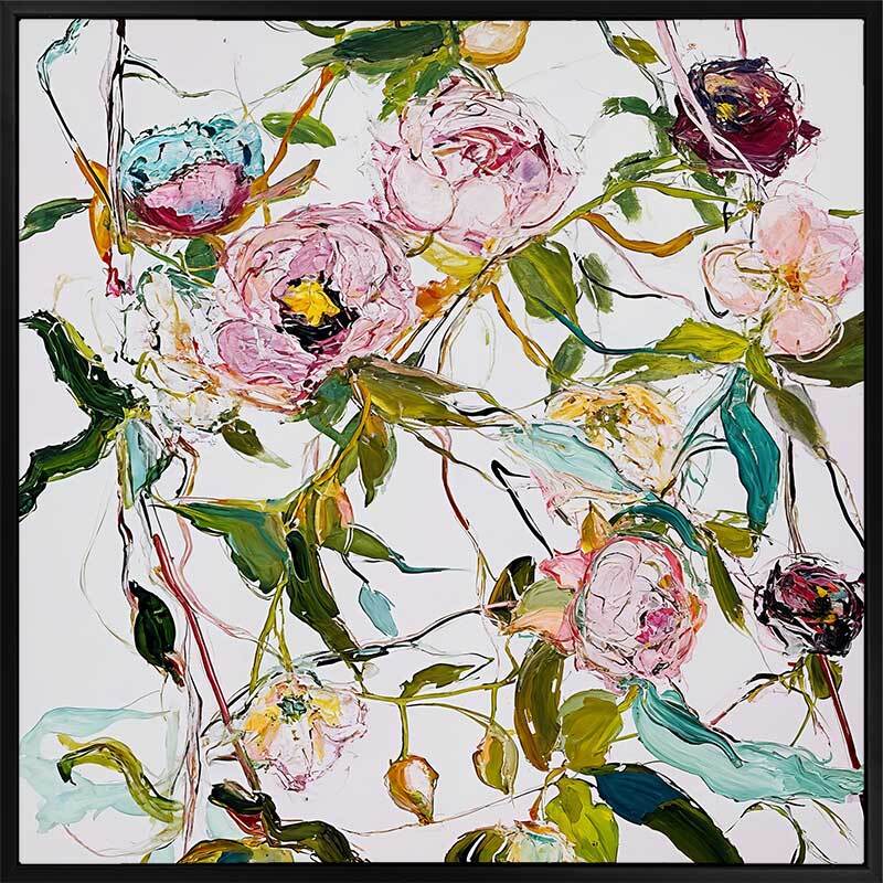 Rosy Affair Floral Canvas Wall Art Print - Elegant Home Decor for Living Room, Bedroom & Office