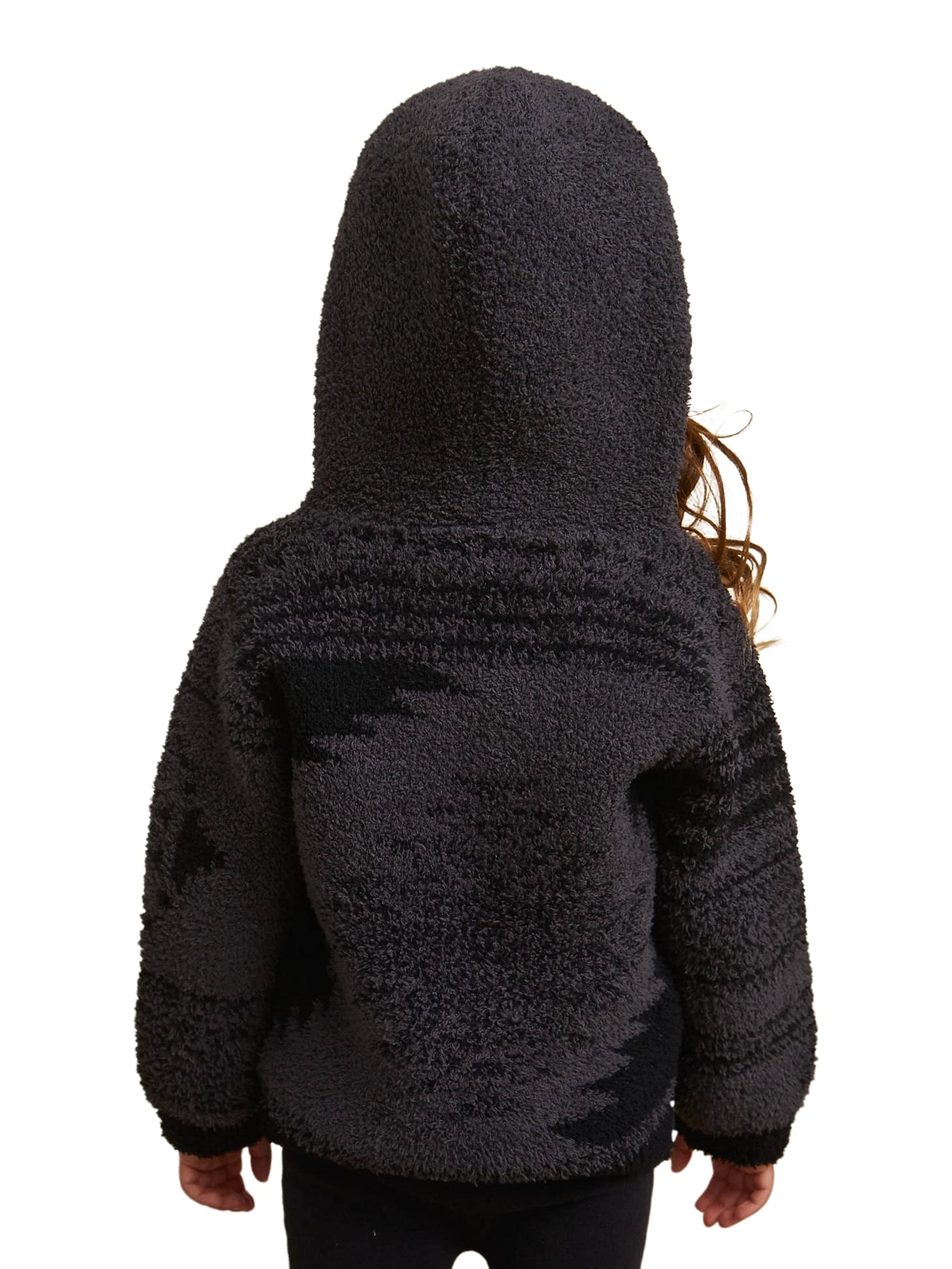 Barefoot Dreams CozyChic Patchwork Toddler Hoodie - Soft & Warm Knit Polyester Hooded Sweatshirt for Boys & Girls | Perfect for Playdates, Outdoor Adventures & Cozy Family Moments