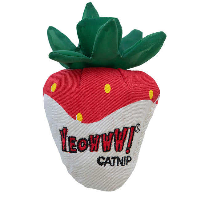 Yeowww!!! Strawberry Catnip Toys for Cats - Fun Interactive Kitten Play Toy with Organic Catnip - Perfect for Indoor Play, Training & Bonding with Your Feline Friend