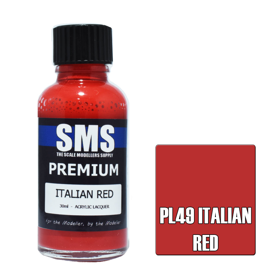 Premium Italian Red Acrylic Lacquer Airbrush Paint - 30ml Bottle for Scale Modelers | Perfect for Miniature Painting, DIY Crafts & Hobby Projects