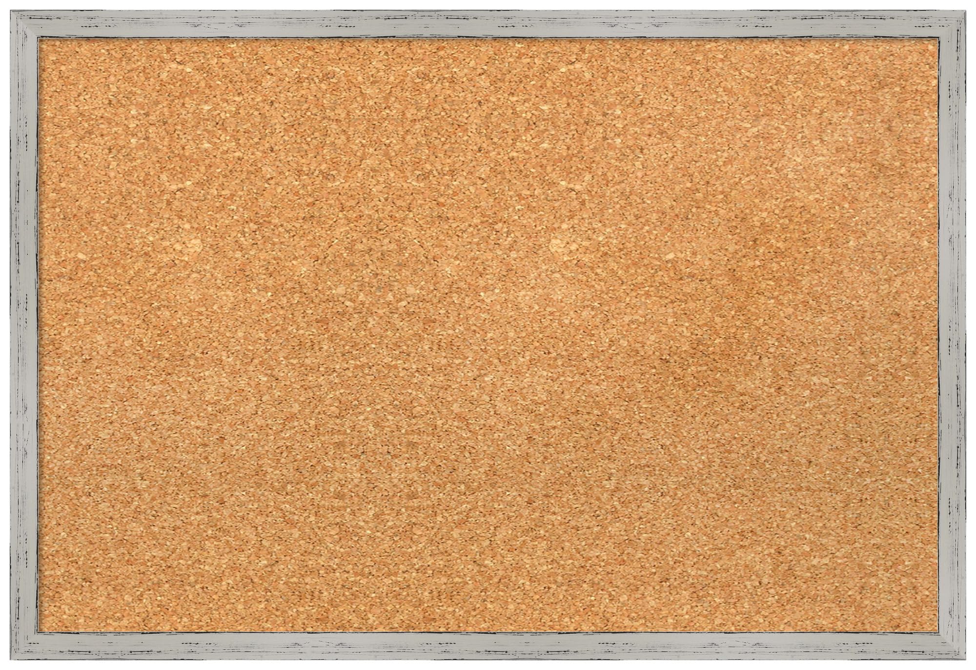 Amanti Art 17x25 Inch Natural Cork Board with White Wood Frame - Vision Board, Office Decor & Home Organization Pinboard for Wall Display | Perfect for Vision Boards, Office Notes, Photos & Coastal Home Decor