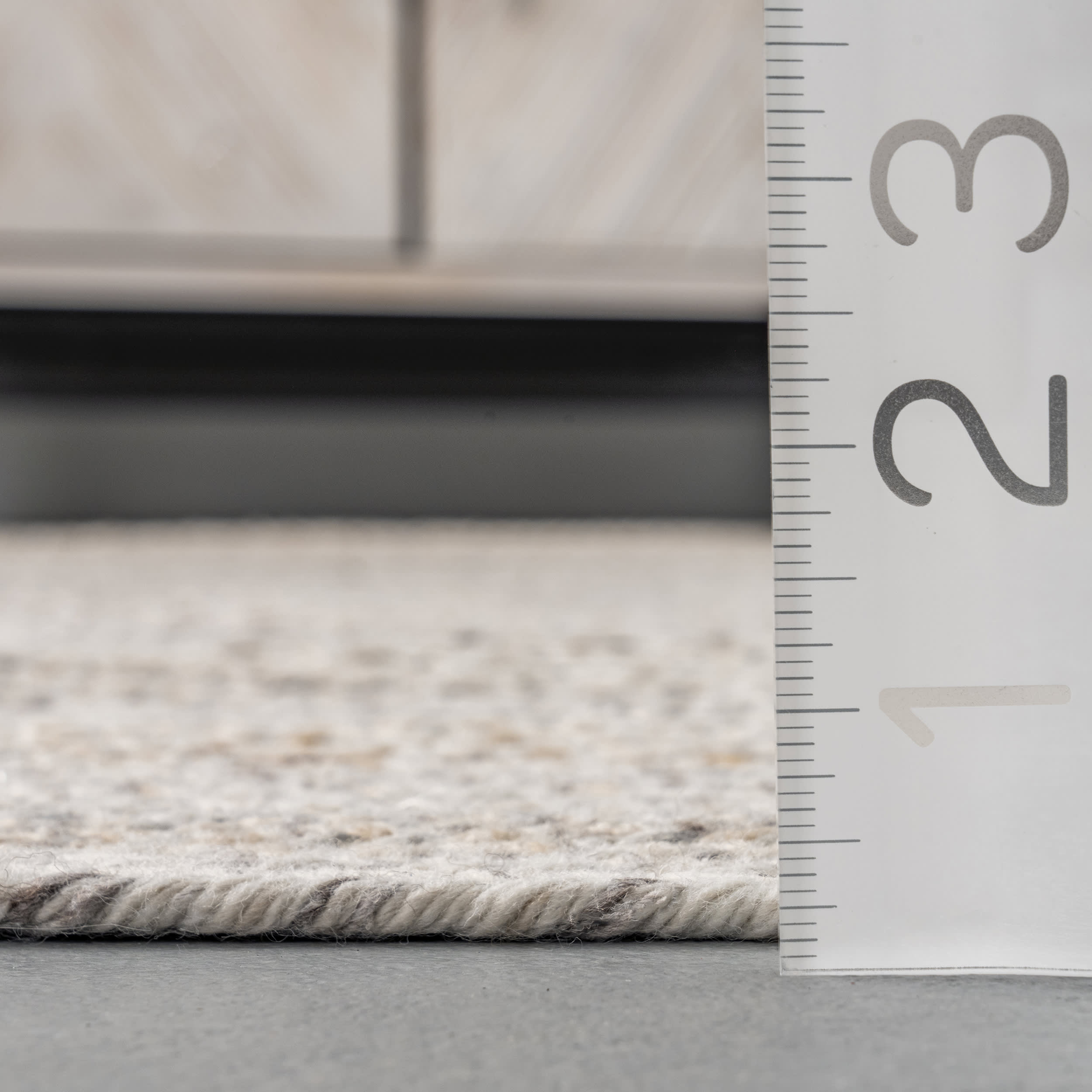 Farah Braided Ombre Rug - Soft Bohemian Style Area Rug in Beige for Living Room, Bedroom & Home Decor