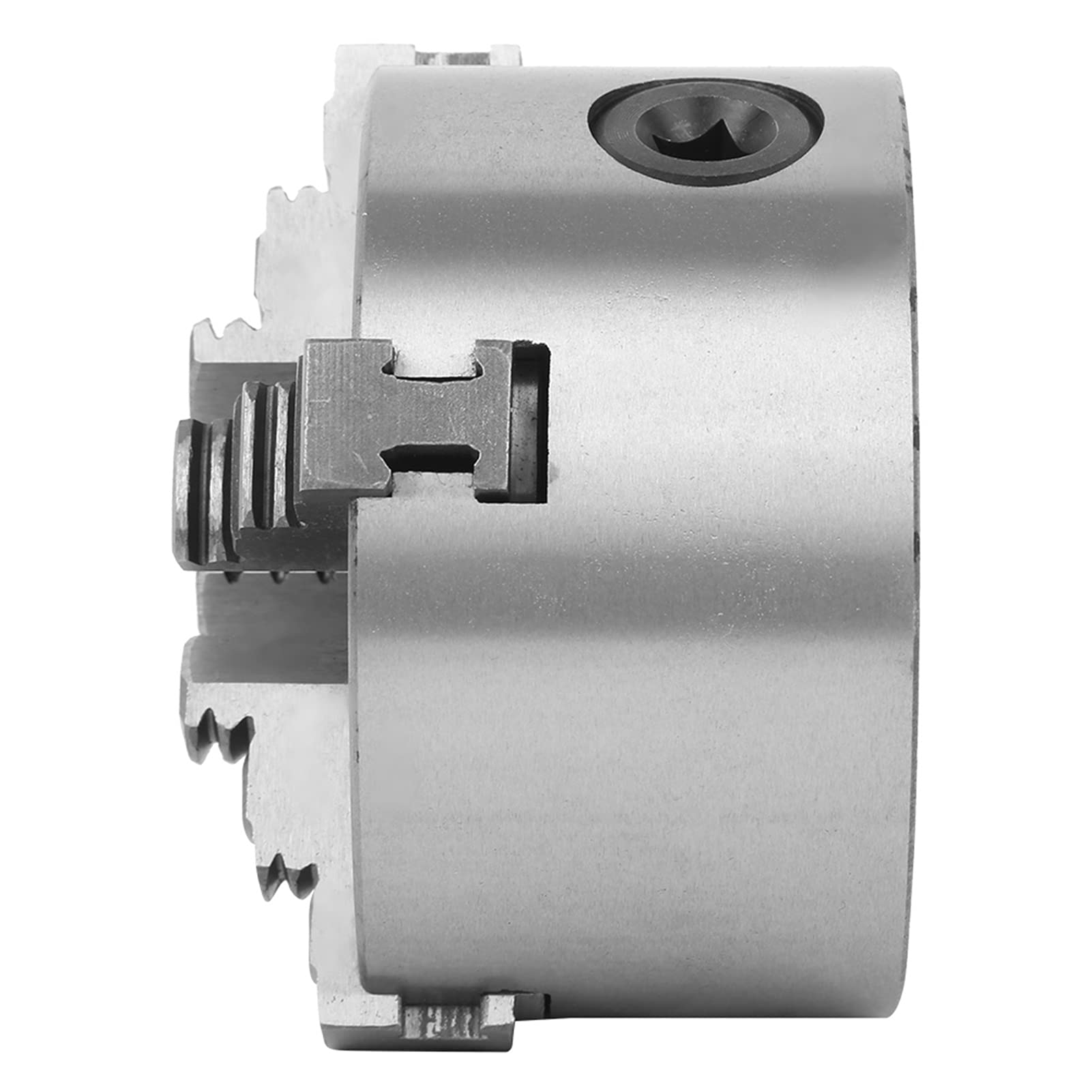 4 Jaw Self Centering Lathe Chuck 100mm (3.9in) Clamping Range - Heavy Duty Metal Lathe Chuck with Wrench for CNC Router, Turning & Milling Machines - Perfect for Metalworking, Woodworking & DIY Projects