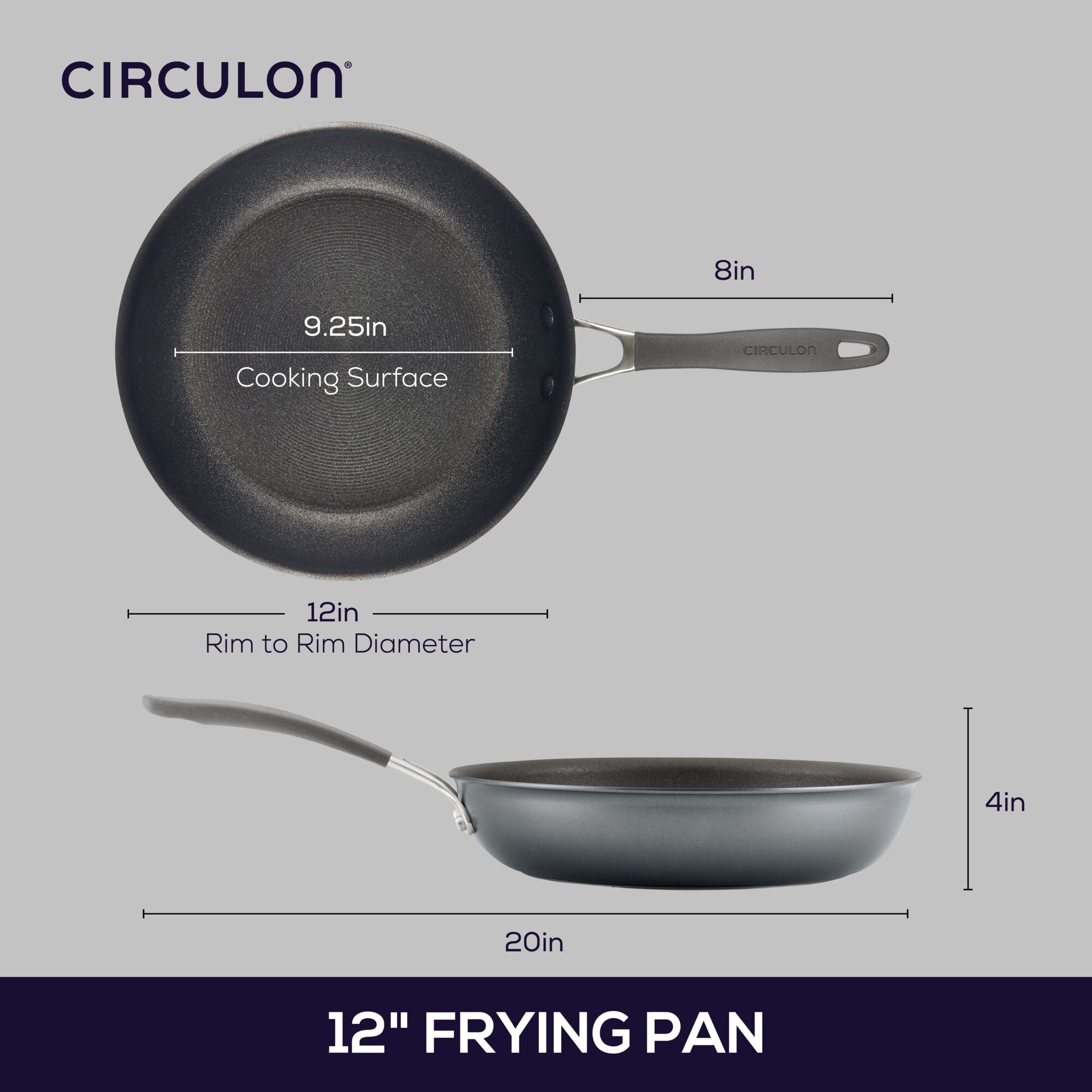 12 Inch Nonstick Frying Pan with ScratchDefense™ Technology - Durable, PFOA-Free Skillet for Perfect Eggs, Pancakes & Steak - Ideal for Gas, Electric & Induction Cooktops
