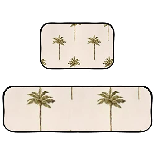 Vintage Tropical Palm Trees Green