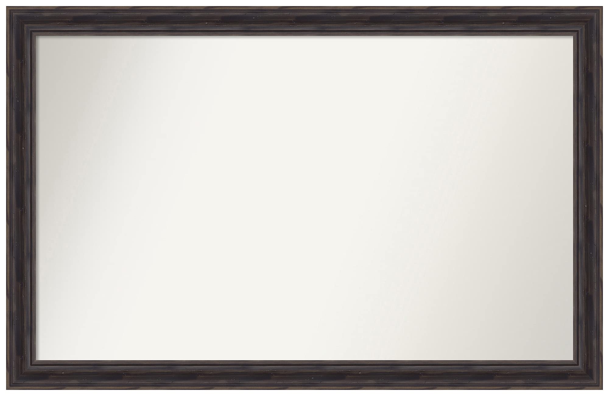 Amanti Art Rustic Pine Narrow Frame Non-Beveled Custom Wall Mirror - 25.5 x 39.5 Inches, Bathroom Mirror in Brown - Perfect for Farmhouse Decor, Bedroom Vanity & Entryway Wall Decor