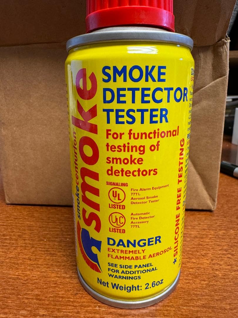 Centurion Smoke Detector Tester Aerosol (6 Cans, 2.5 oz Each) - Easy Fire Alarm Testing for Home & Office Safety