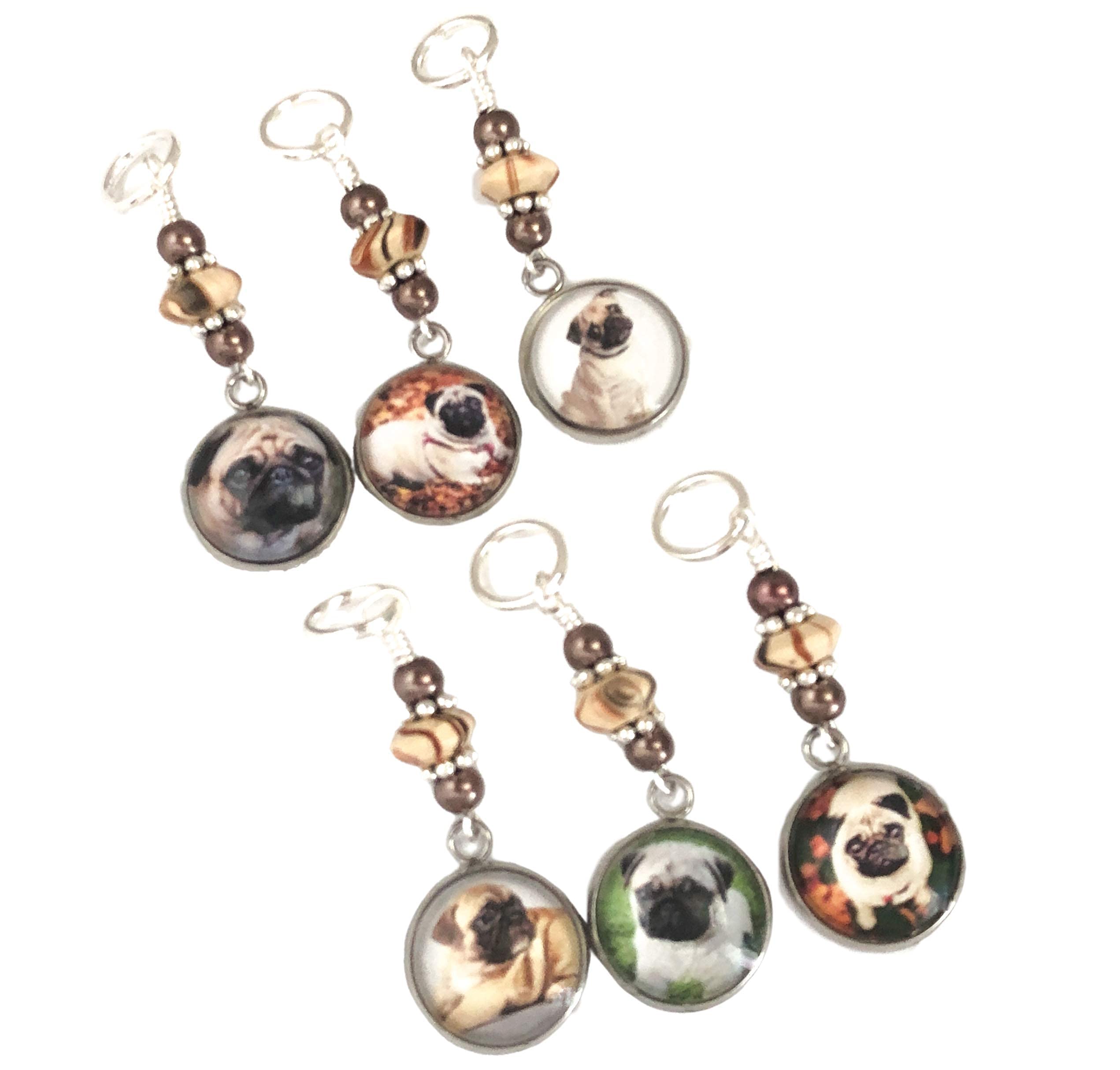 Pug Stitch Markers for Knitting & Crochet - Cute Dog-Themed Knitting Accessories - Perfect Gift for Knitters - Great for DIY Projects & Handmade Gifts