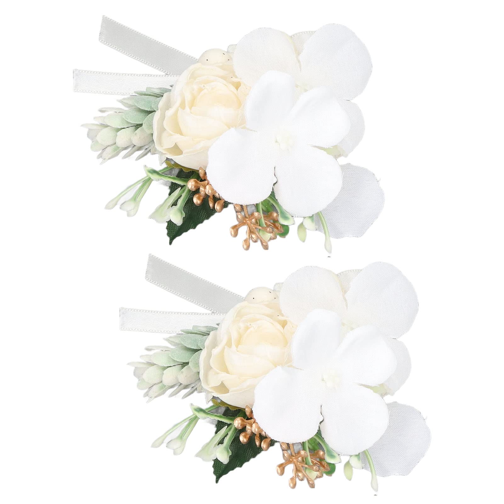 Zerodis Wedding Corsage Boutonniere - Portable, Space-Saving Floral Pin for Weddings, Prom, Parties & Special Events (6650, White) - Perfect for Bridesmaids, Groomsmen & Formal Occasions