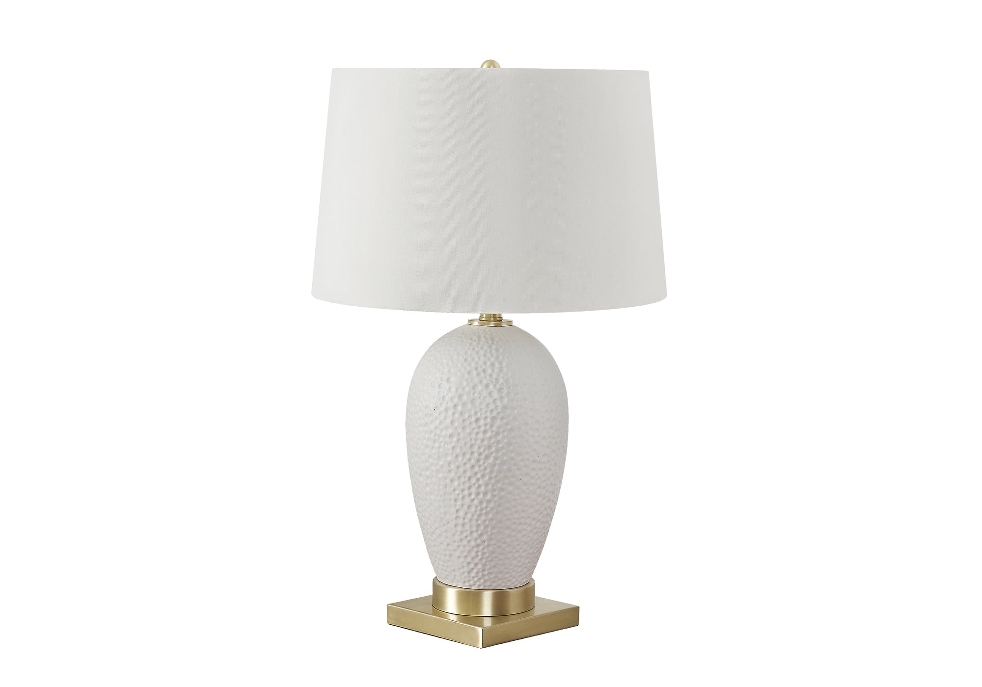 GlowLite 26H Ivory Table Lamp - White Ceramic Base & Cream Fabric Shade for Bedroom, Living Room, Office Decor | Elegant Lighting Fixture