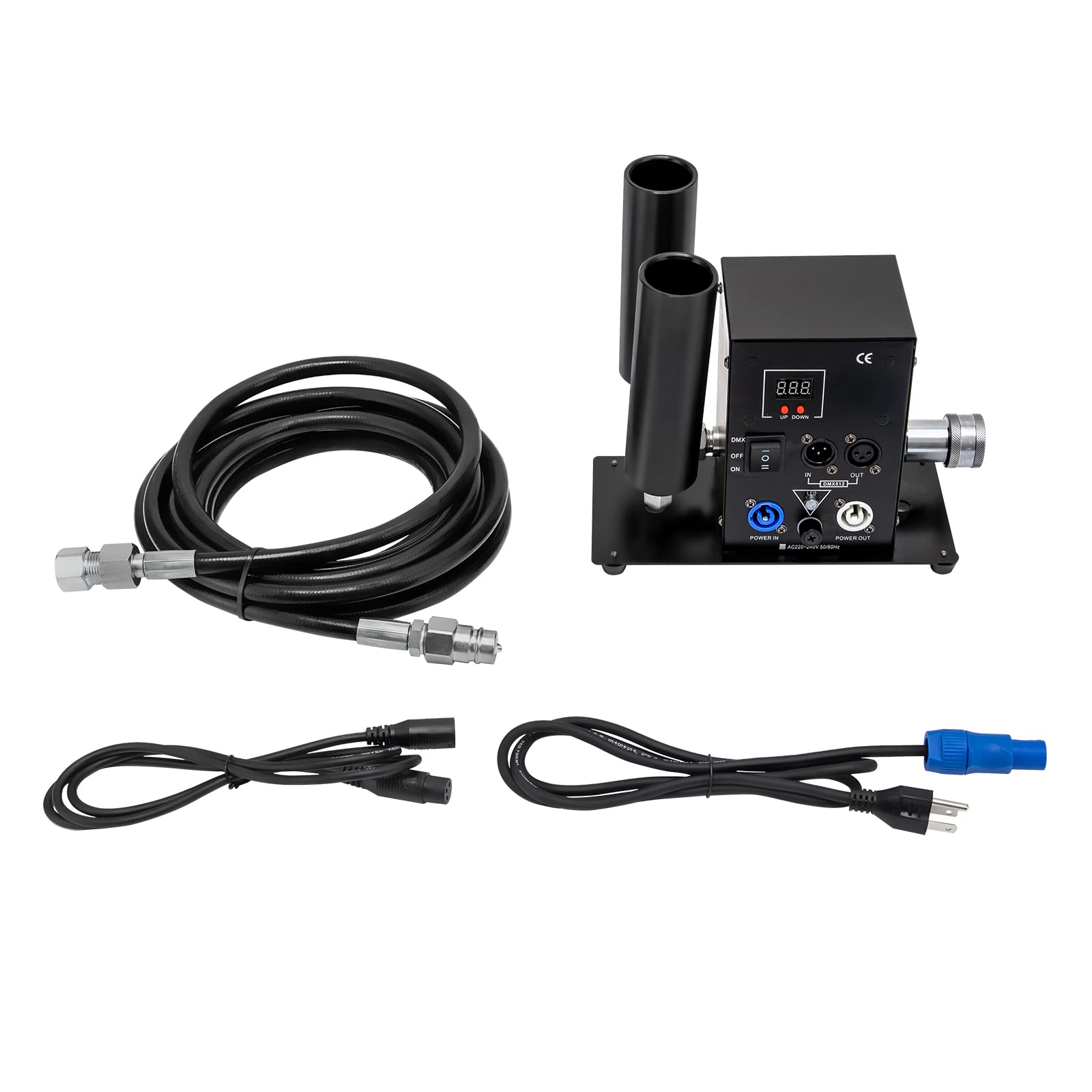 Professional 150W DMX CO2 Jet Cannon for DJ & Stage Effects - Adjustable Angle, 16.4-19.7ft Height - Perfect for Nightclubs, Concerts, and Live Events