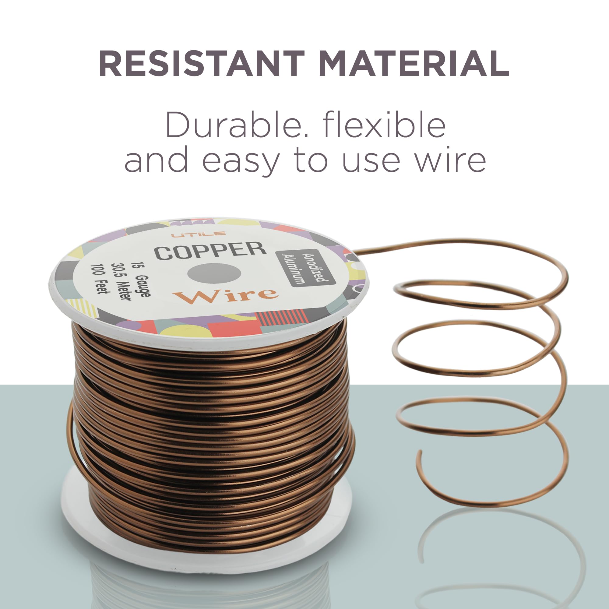 Anodized Aluminum Bonsai Training Wire - 1.4mm (15 Gauge) 100ft Bendable Plant Wire - Rust & Corrosion Resistant for Bonsai Trees - Perfect for Shaping, Styling & Supporting Small Trees