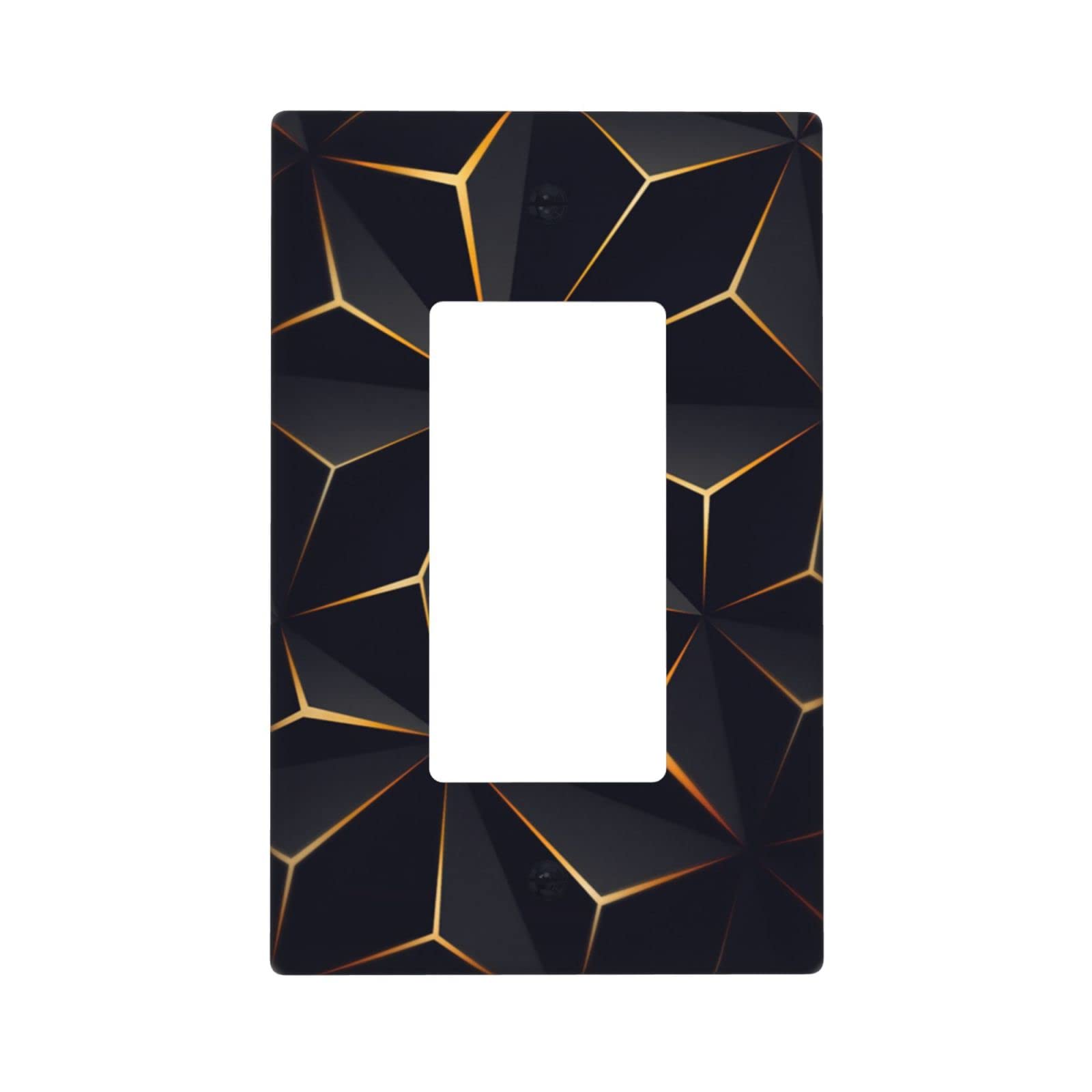 Modern Abstract Diamond Pattern Light Switch Cover - Single Rocker Wall Plate for Bedroom, Kitchen & Home Decor - 1 Gang Switch Plate Faceplate (4.50