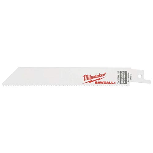 Milwaukee 45242084067 Universal Reciprocating Saw Blade - 5 Pack, High Carbon Steel, 6