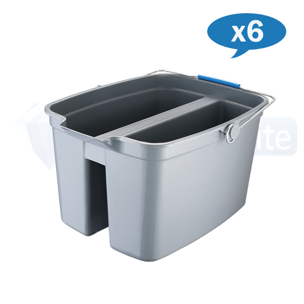 Sabco Divided Pail for Fresh and Dirty Water - Dual Compartment Cleaning Bucket for Mops, Floors, and Household Cleaning | Perfect for Janitorial, Kitchen, and Bathroom Use