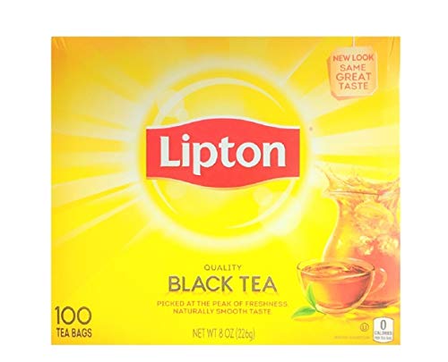 Lipton Black Tea Bags - 100 Count, Premium Quality Tea for Hot or Iced Tea - Perfect for Home, Office, or Travel Use