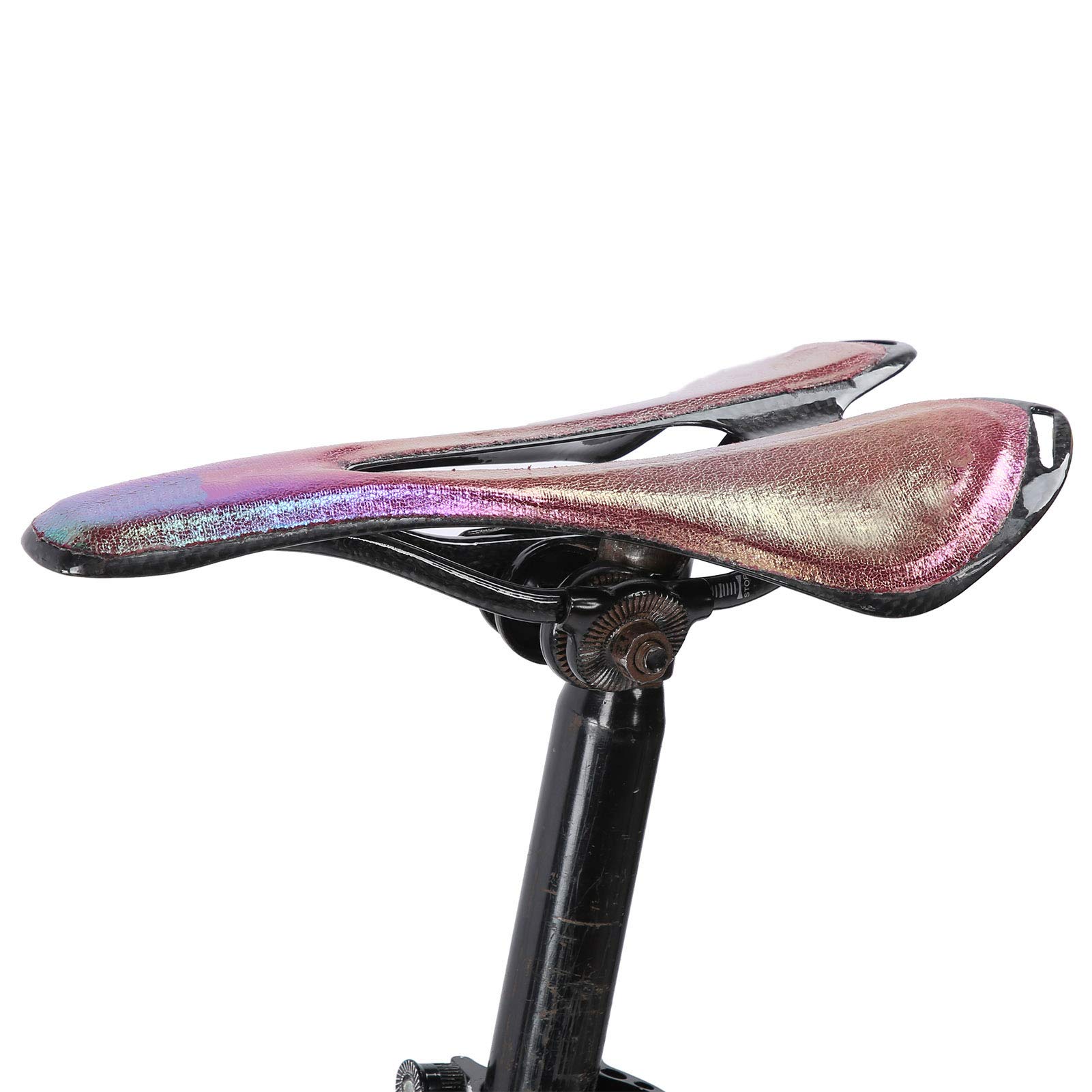 Lightweight Carbon Fiber Bike Saddle - Comfortable Road & Mountain Bike Seat with Vibrant Colors | Perfect for Cycling, Commuting & Long-Distance Rides