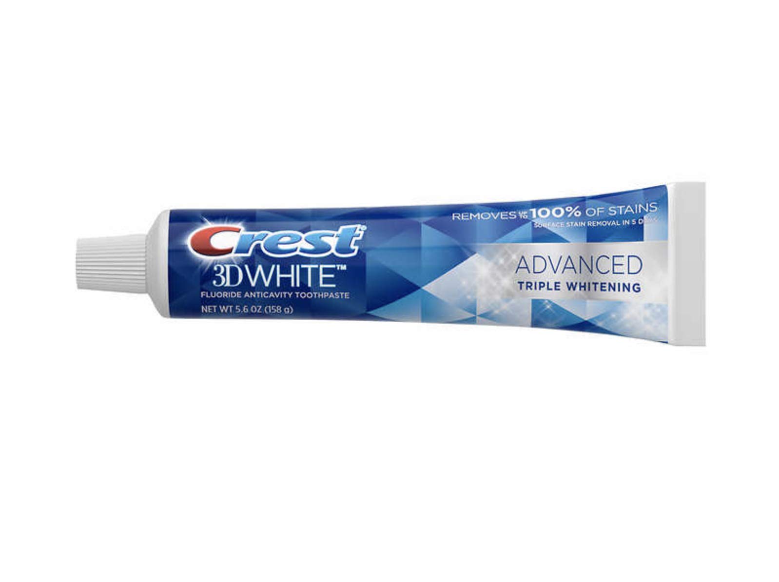 Crest 3D White Advance Whitening Flavoride Anticavity Toothpaste - 5 Pack (5.6 Oz Each, 28 Oz Total) | Professional Teeth Whitening & Cavity Protection | Perfect for Daily Oral Care & Bright Smile Maintenance
