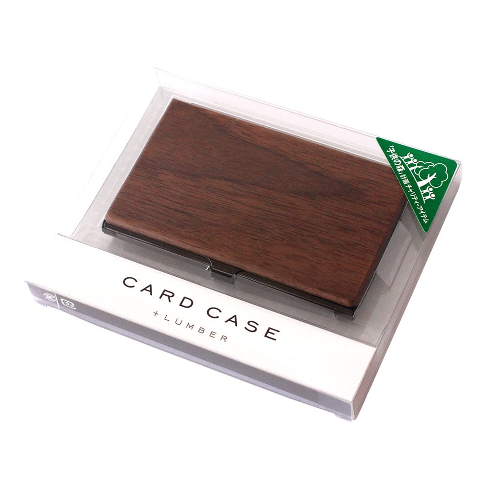 Premium Stainless Steel Business Card Holder with Walnut Wood Accent - Elegant & Durable Metal Card Case for Professional Networking, Corporate Gifts, and Business Meetings