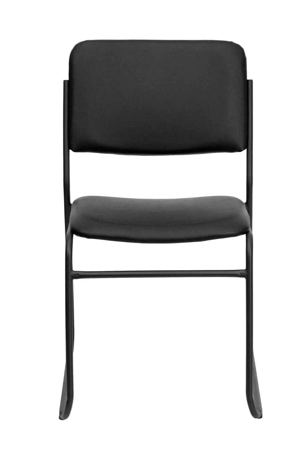 FLASH HERCULES Series 500 lb Capacity Heavy Duty Stacking Chairs - Commercial Grade Black Vinyl Sled Base Chairs for Restaurants, Events & Office Use