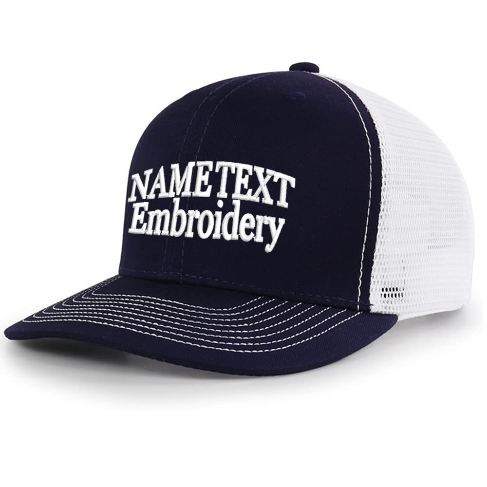 Custom Embroidered Trucker Snapback Cap with Your Own Text - 112 Mesh Back Baseball Hat for Men & Women - Perfect for Sports, Outdoor Activities & Casual Wear