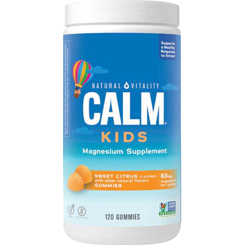 Calm Kids Gummies - Sweet Citrus Flavor, 120 Count | Stress Relief & Relaxation Supplement for Children | Perfect for School, Homework & Bedtime
