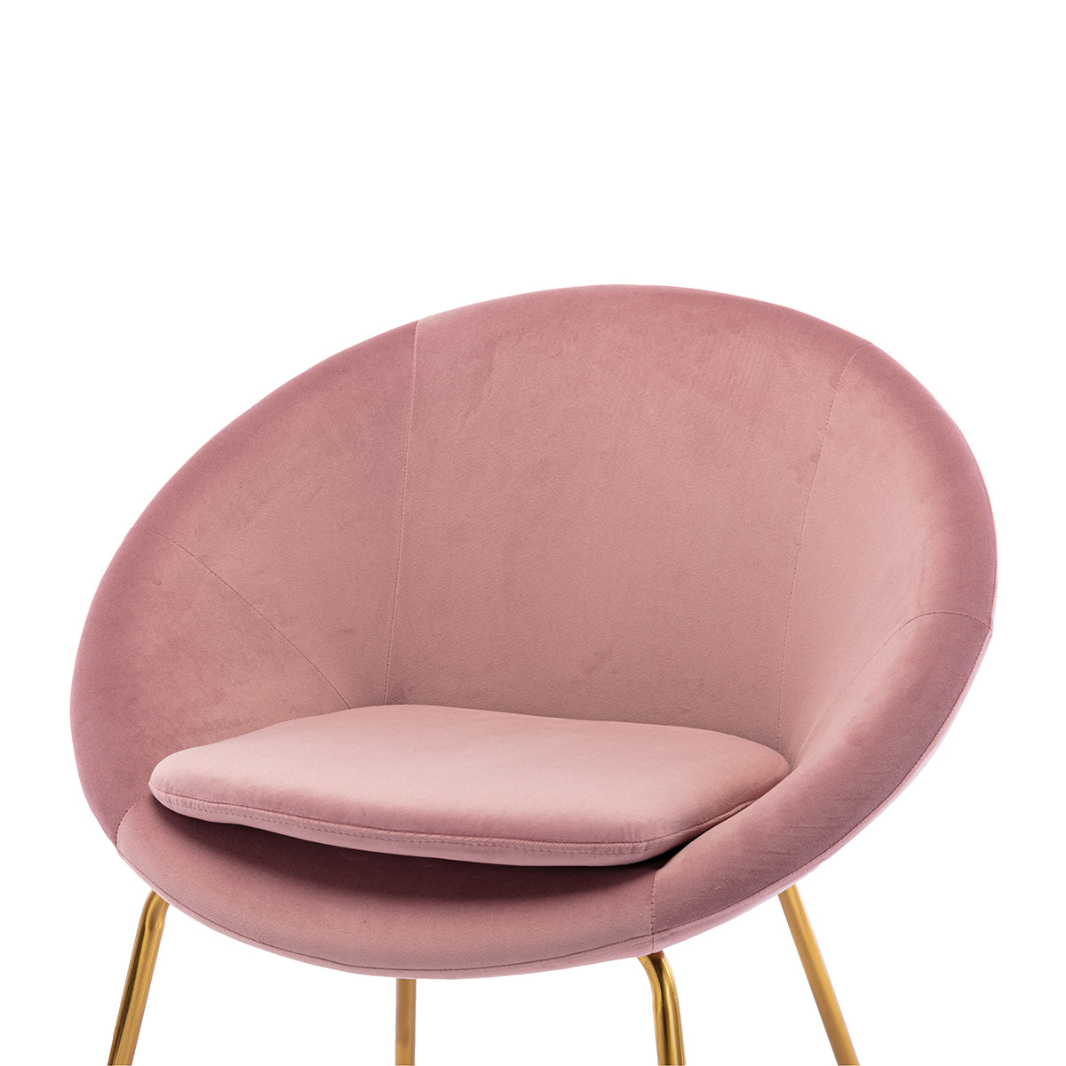 Luxury Halo Velvet Lounge Chair - Modern Velvet Upholstered Accent Chair for Living Room, Bedroom & Office - Soft & Comfortable Reading Chair with Sturdy Metal Legs - Perfect for Relaxing, Reading & Decor