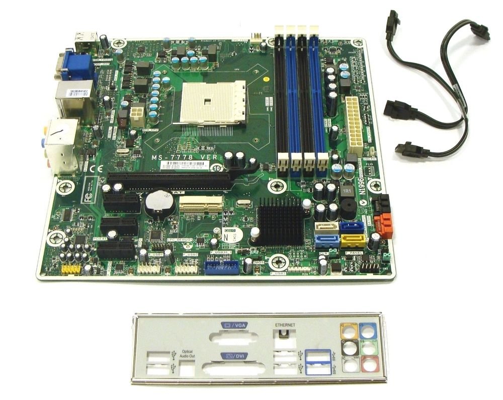 Refurbished HP Jasmine AMD FM2 Desktop Motherboard - Compatible with AMD A-Series APUs, Ideal for Home Office & Gaming PC Builds