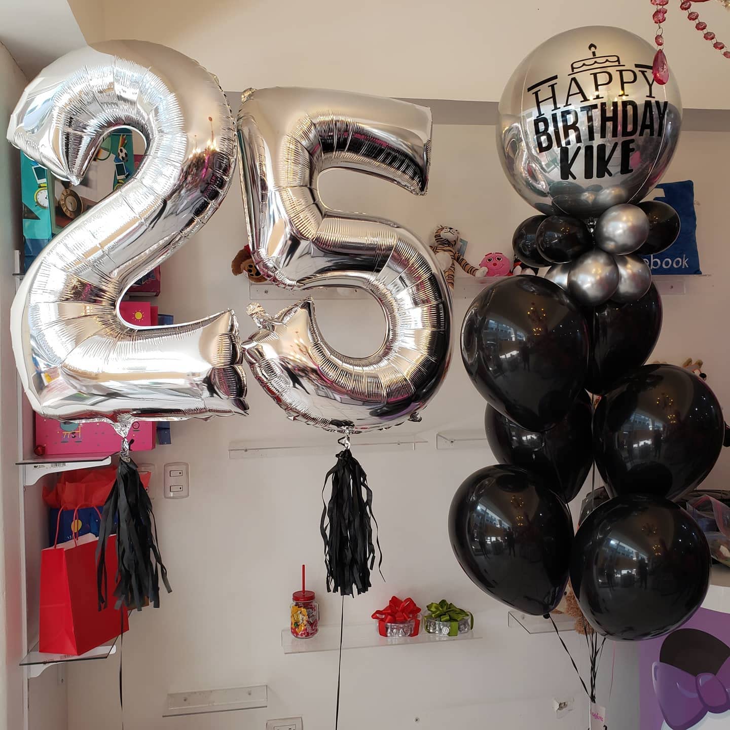40 Inch Silver 25 Number Balloons - Giant Jumbo Foil Mylar Helium Balloons for Birthday Party Decorations - Perfect for 25th Anniversary, Graduation, Gender Reveal & Special Events