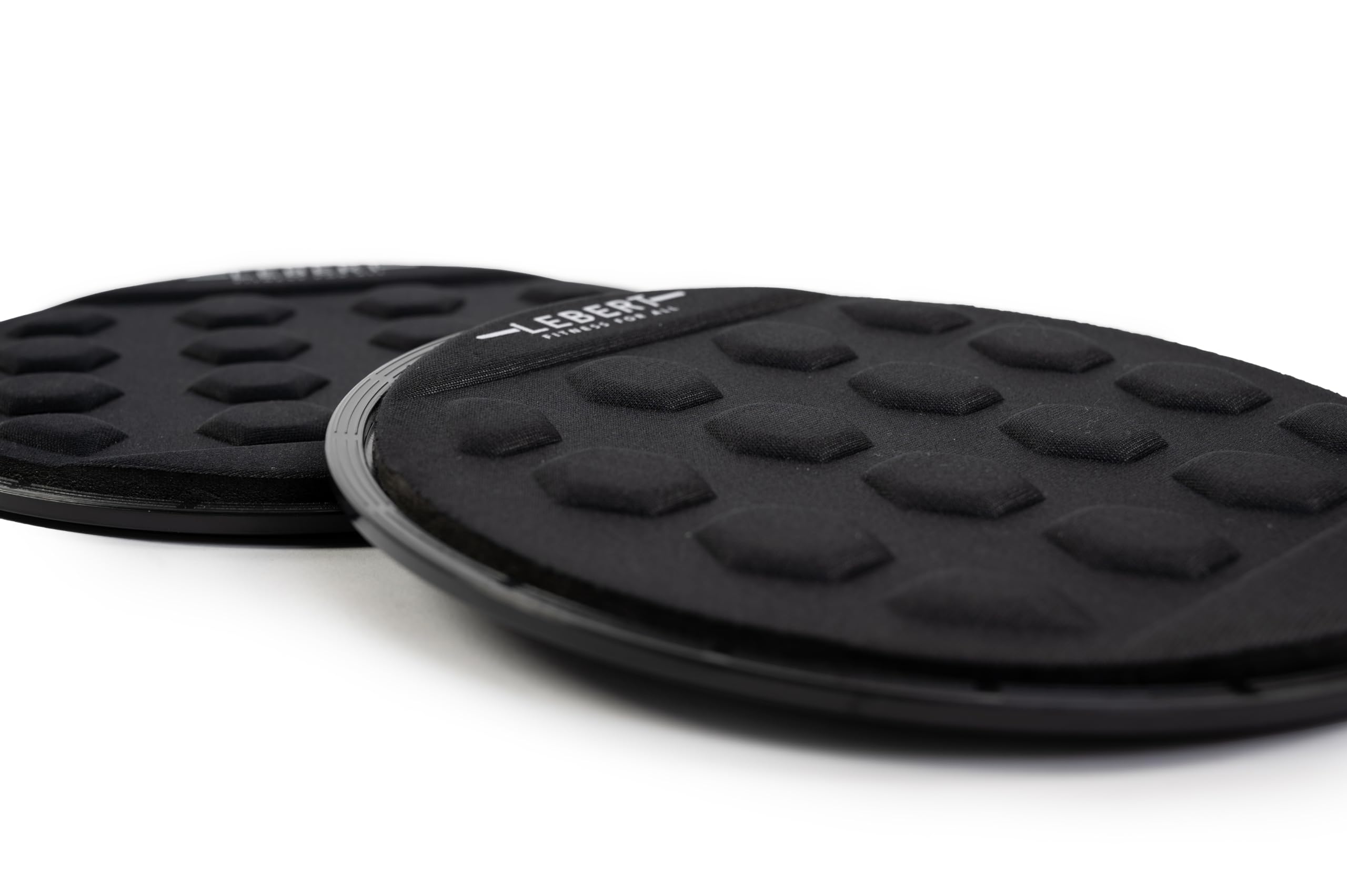 Lebert Fitness Dual Surface Sliders (Pair) - Black - Workout Equipment for Home Gym, Yoga, Pilates & Core Training