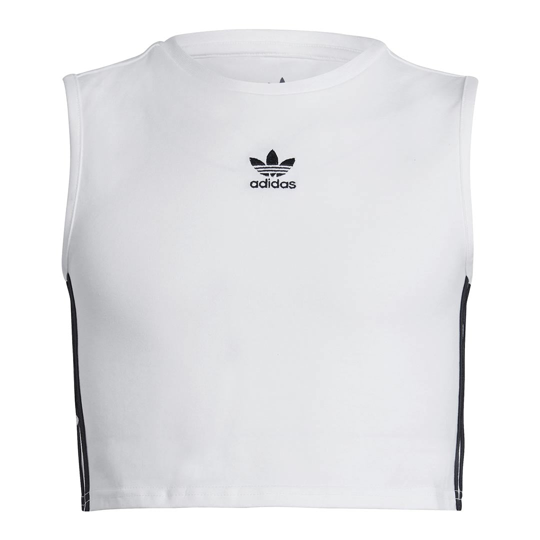 Adidas Kids' Adicolor Crop Tank Top for Girls - Soft & Comfortable Junior Athletic Top (IC3129) - Perfect for Sports, Gym, and Casual Wear