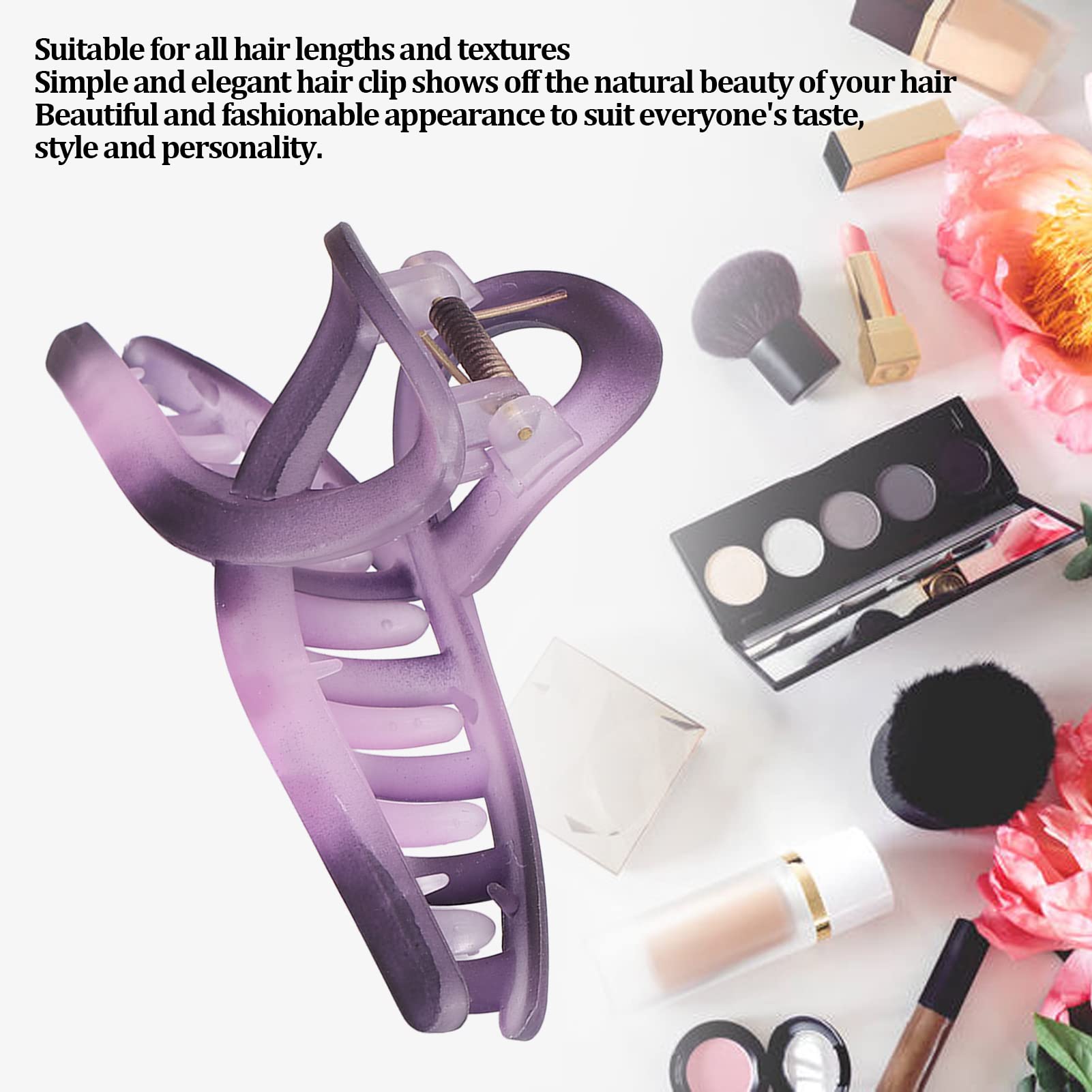 Matte Hair Claw Clip - Light Purple Hair Barrettes for Women, Non-Slip Hair Clamp for Ponytail & Bun, Simple Hair Styling Accessories for Daily Use, Work & Special Occasions
