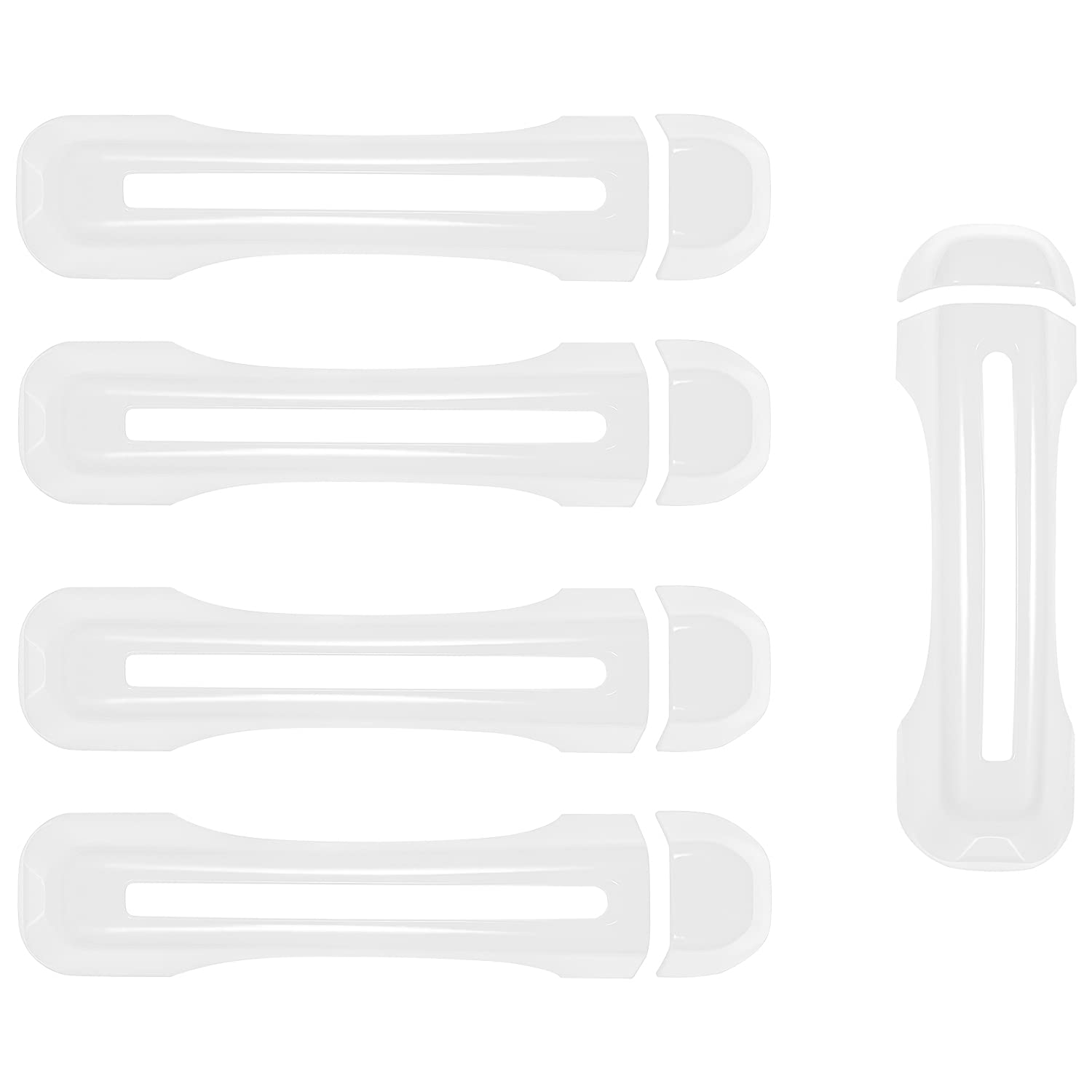 Jeep Wrangler Door Handle Covers 2018-2024 - White 5PCS for JL/JLU Models - Exterior Protection Upgrade