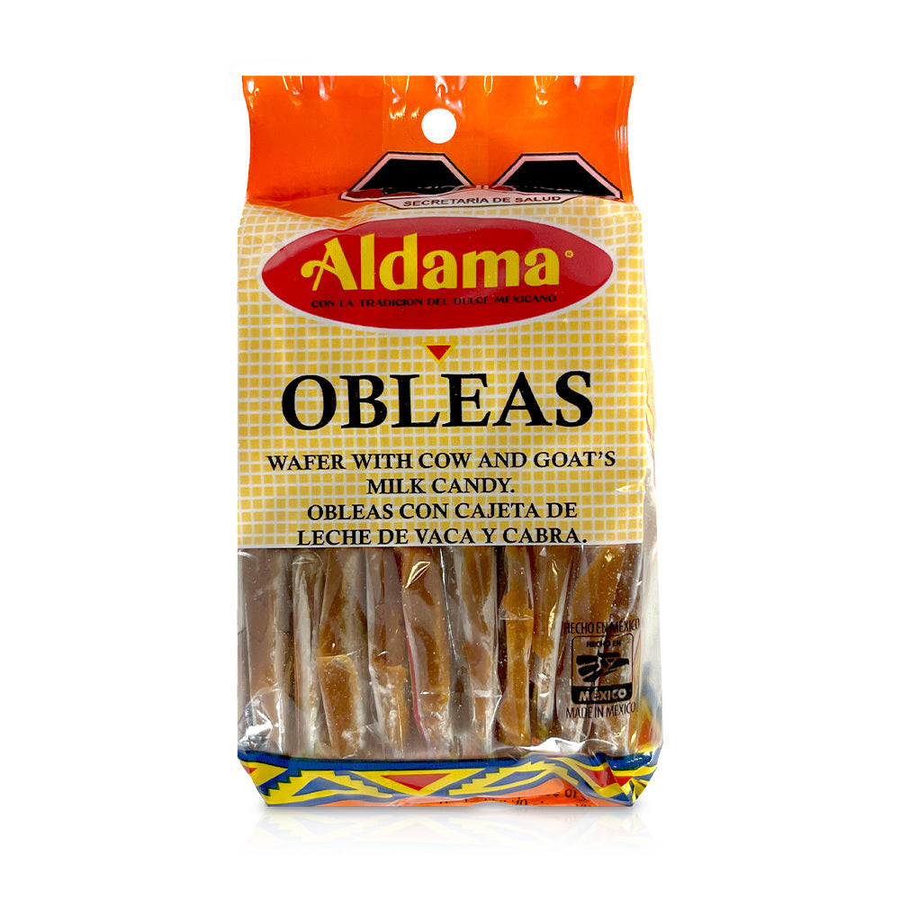 Aldama Oblea Mini Cajeta Wafers - 20ct Bag | Authentic Mexican Caramel Snacks for Parties, Desserts & Gifts