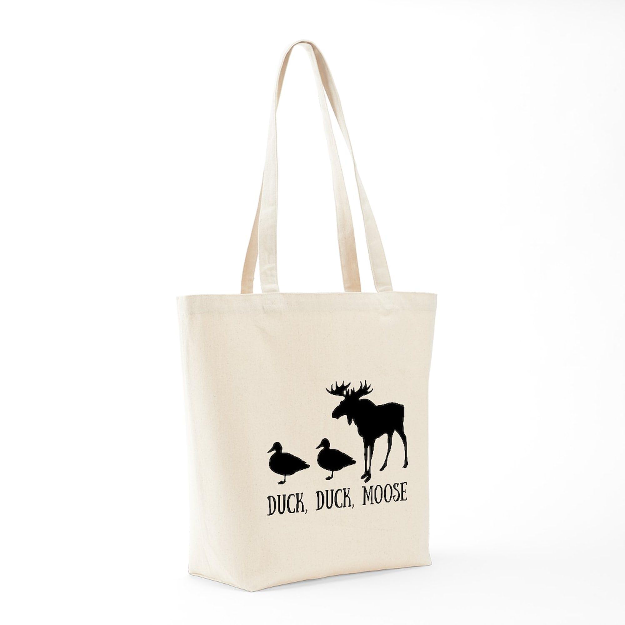 Duck Duck Moose Canvas Tote Bag - Eco-Friendly Reusable Shopping Bag for Groceries, Beach & Daily Use | Natural Cotton Carryall Tote