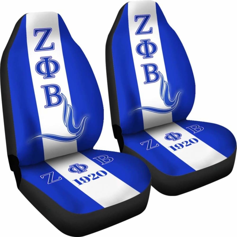 Premium African Print Car Seat Cover - Zeta Phi Beta Dove Symbol Design 105905 - Stylish & Durable for Cars, SUVs, and Trucks