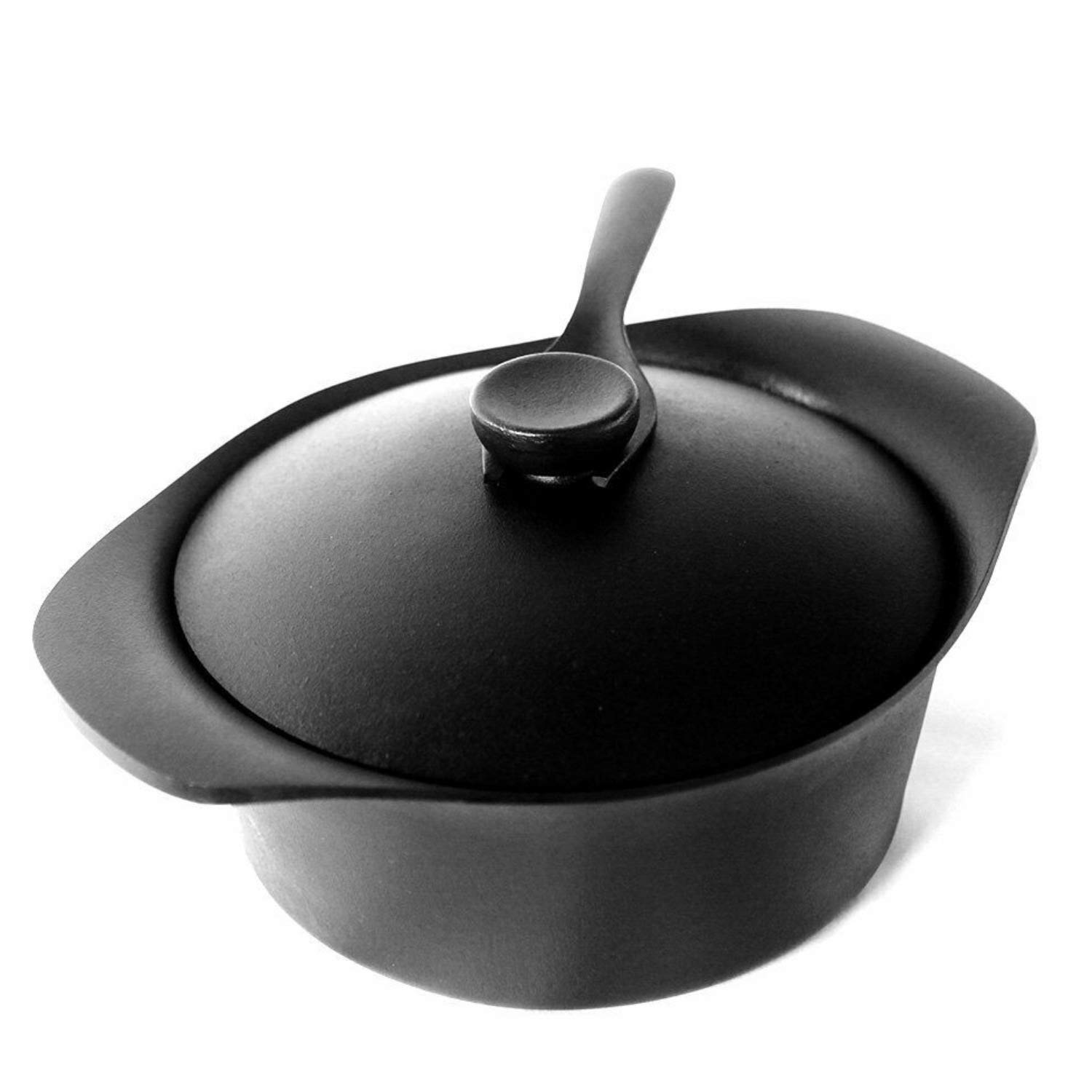 Sori Yanagi Nambu Ironware Deep Iron Pot - Japanese Made Cast Iron Cookware with Lid & Handle, Induction Compatible - Perfect for Soups, Stews & Slow Cooking