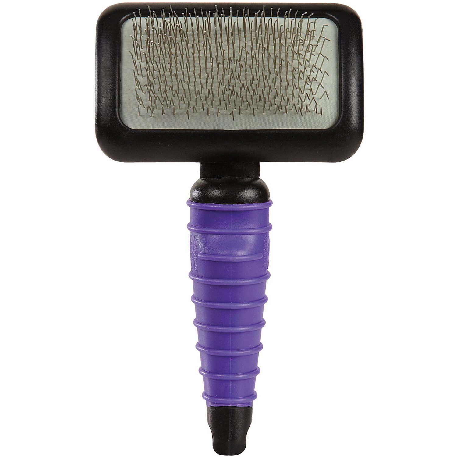 Premium Ergonomic Slicker Brush for Dogs & Cats - Gentle Pet Grooming Tool with Durable Bristles, Lightweight Design - Medium Size Purple Brush for Shedding Control & Coat Shine - Perfect for Home Grooming & Professional Use