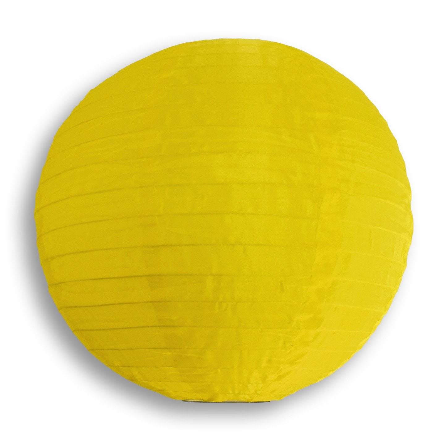 36 Yellow Jumbo Shimmering Nylon Lanterns - Even Ribbing, Durable Outdoor Hanging Decorations for Patio, Garden & Party Lighting
