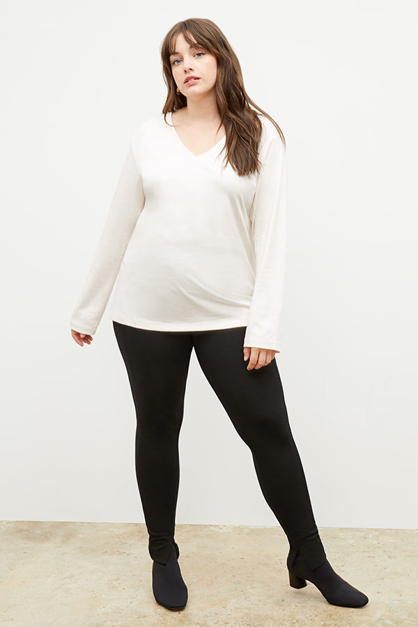 Stella Women's High-Waisted Ponte Leggings - Washable & Comfortable Black Workout Pants for Yoga, Running & Everyday Wear