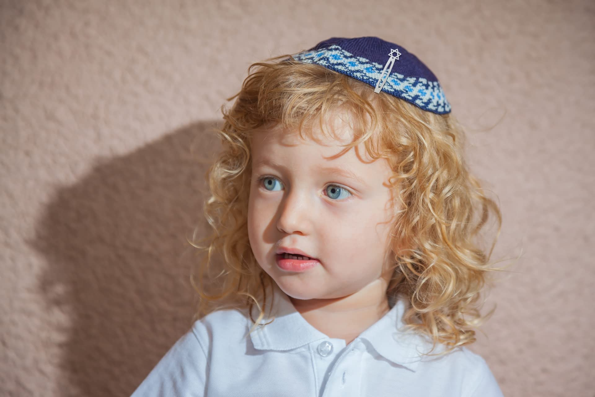 Blue Yarmulke & Bobby Pin Hair Clips Set - One Size Fits All - Perfect for Jewish Religious Ceremonies, Weddings & Daily Hair Styling