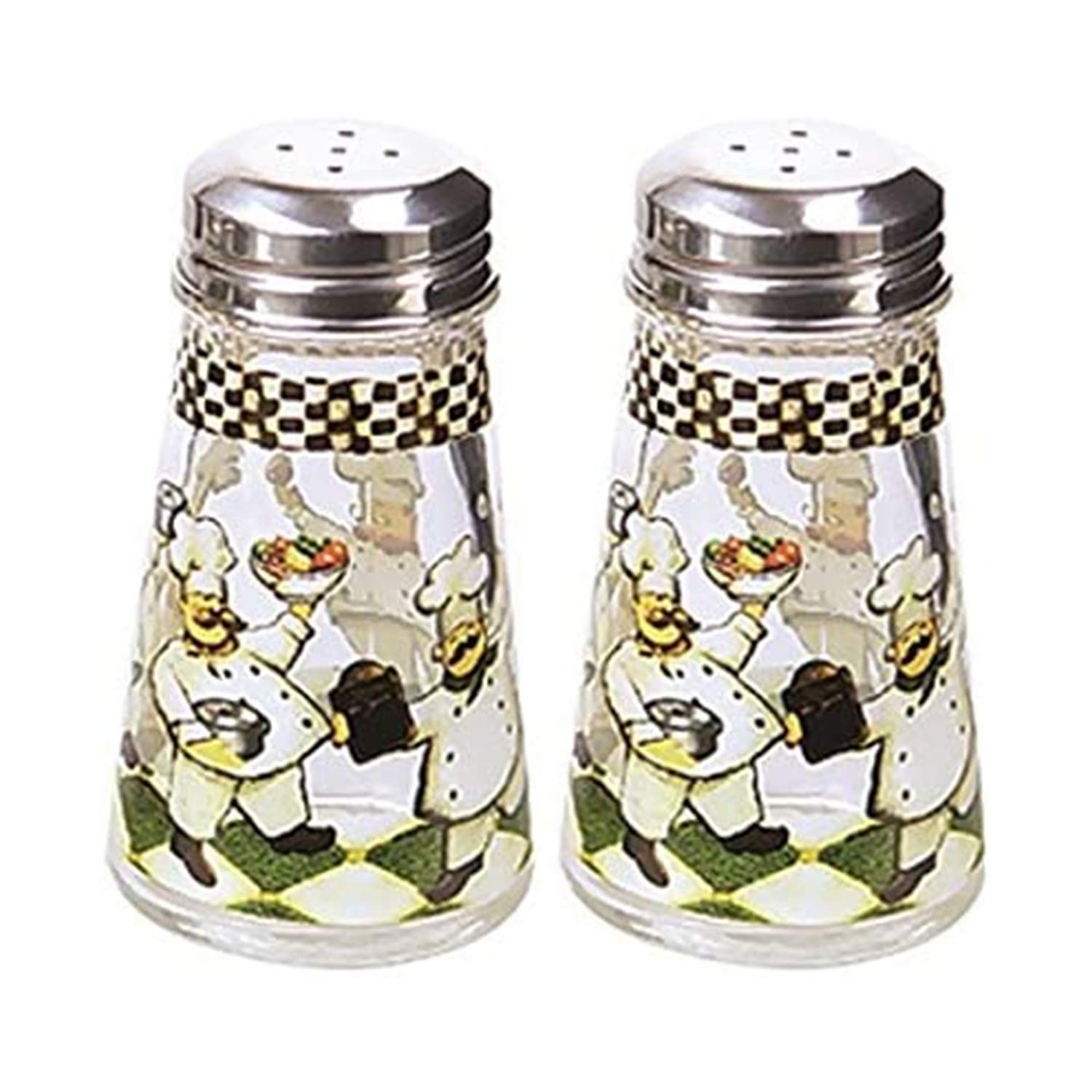 Grant Howard Hand Painted Salt and Pepper Shakers Set - Colorful Tapered Design for Chefs & Home Cooks - Perfect for Kitchen, Dining Table & Gift Giving