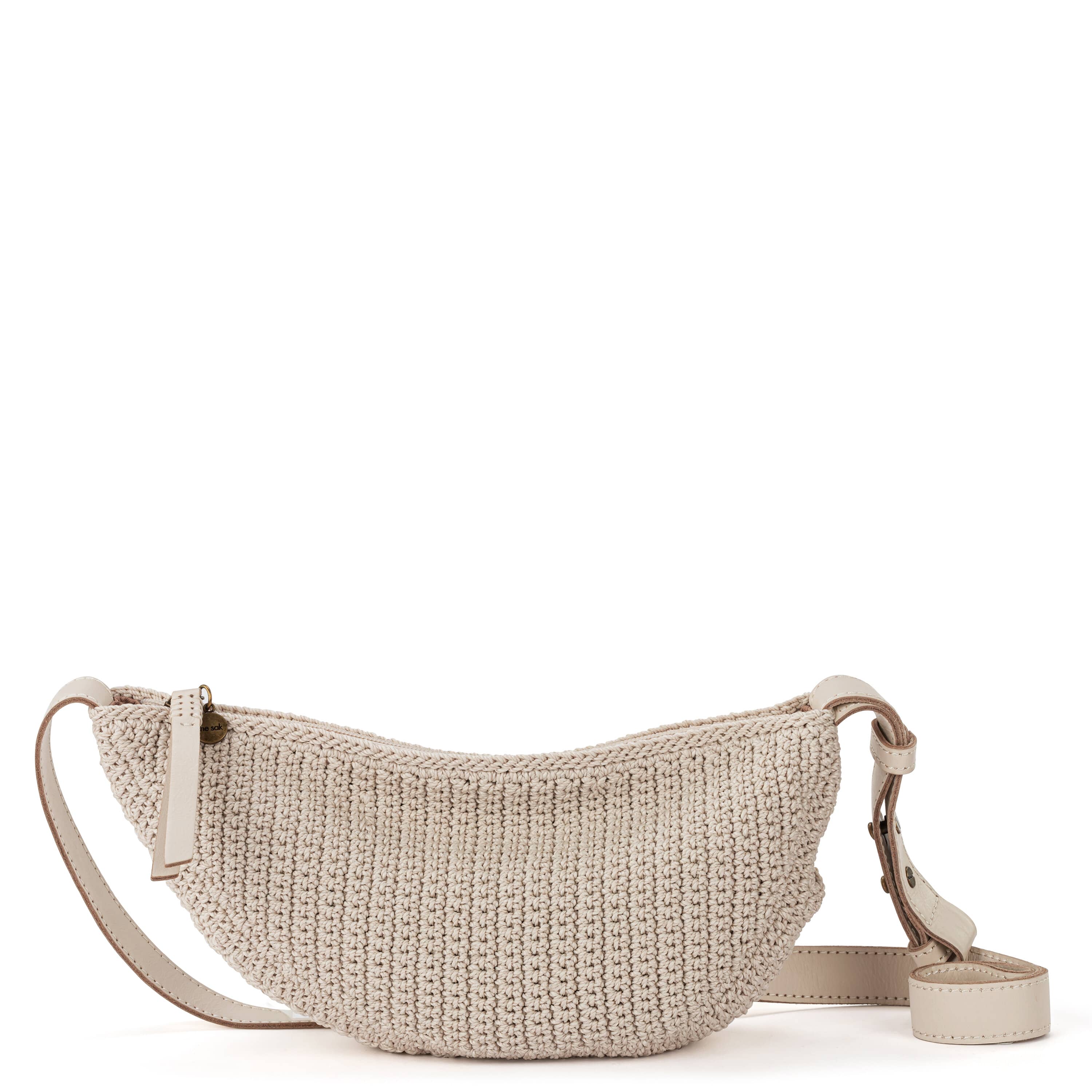 Handmade Crochet Tess Sling Bag in Ecru - Boho Chic Shoulder Purse for Women, Perfect for Beach, Travel & Everyday Use