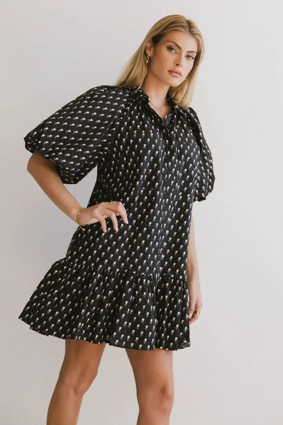 Miel Floral Mini Dress - Women's Floral Print Summer Dress, Sleeveless A-Line Party Dress - Perfect for Beach Vacations, Date Nights & Summer Parties