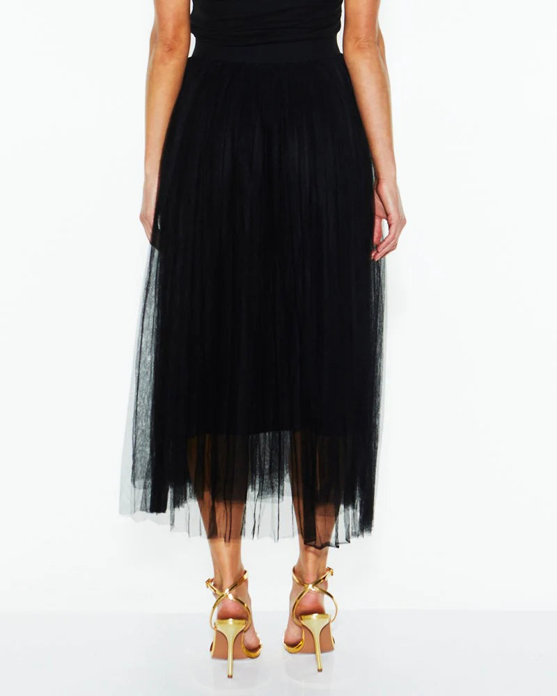 Black Mesh Skirt for Women - Elegant Sway Design, Comfortable & Stylish - Perfect for Parties, Dates, and Casual Outings