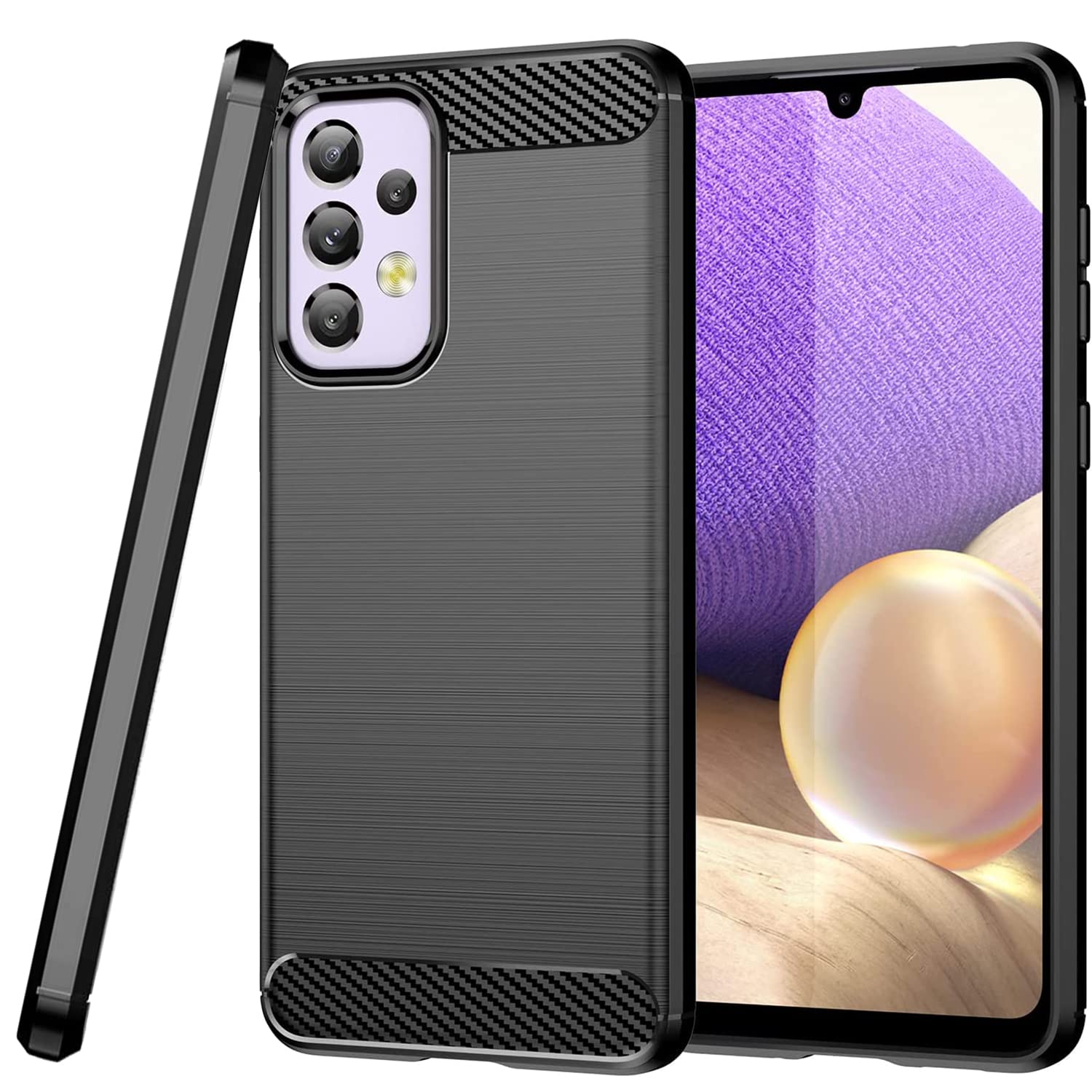 Slim Protective Case for Samsung Galaxy A33 5G - Lightweight Flexible TPU with Carbon Fiber Design (Black) | Perfect for Everyday Use, Work & Travel