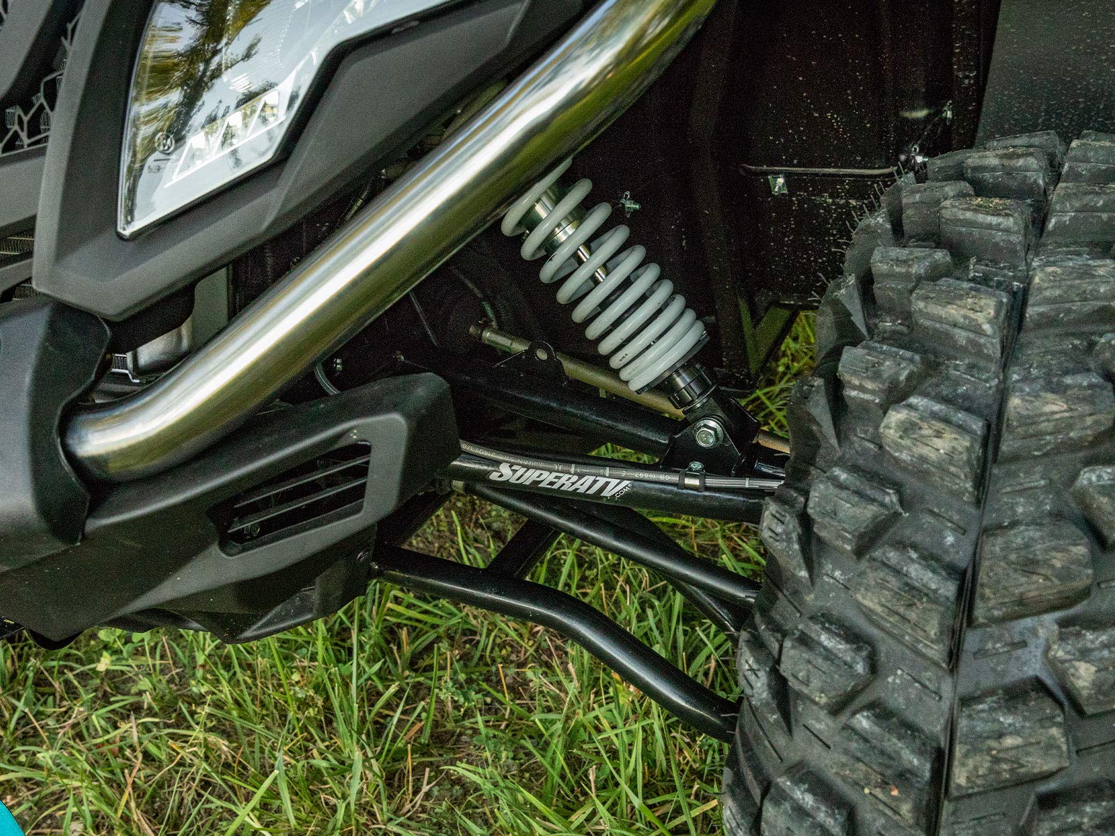 SuperATV Heavy Duty High Clearance A-Arms for CFMOTO ZForce 1000 (2018+) - Black | Off-Road UTV Suspension Upgrade for Trail Riding & Mudding