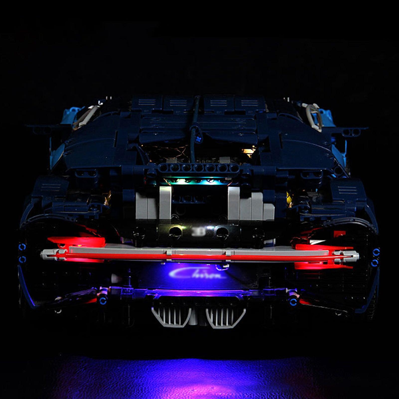 Lego Technic Bugatti Chiron 42083 Lighting Kit - LED Light Set for Race Car Model Building - Perfect for Display & Nighttime Showcase