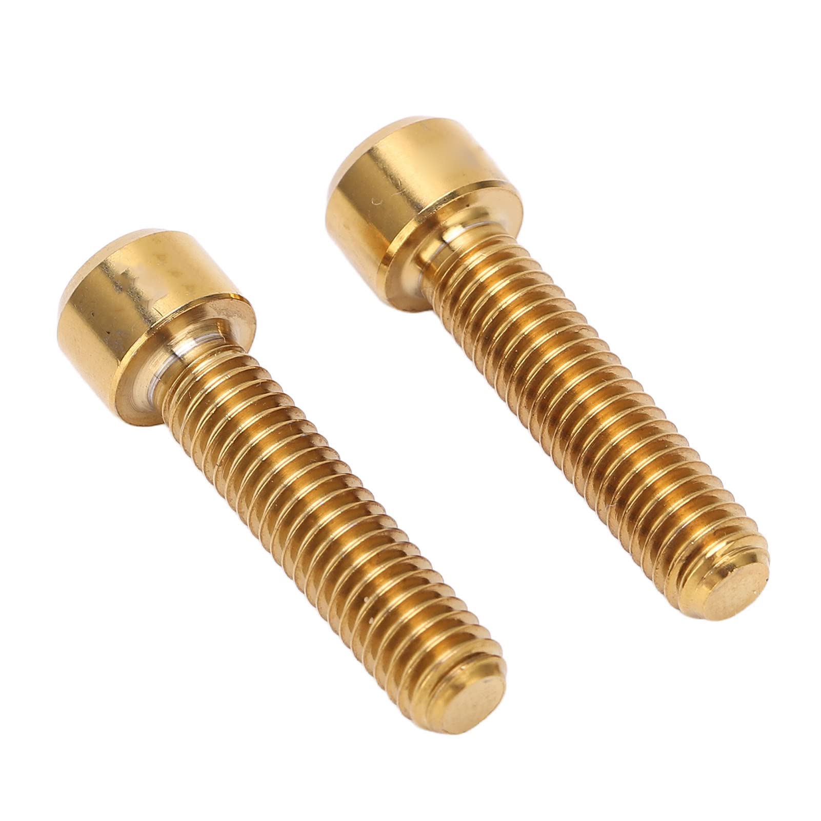 Vbestlife 2Pcs M6 x 25mm Titanium Alloy Bike Stem Screws - Extended Seatpost Bolts for Mountain & Road Bikes | Durable Replacement for Cycling Maintenance & Bike Upgrades