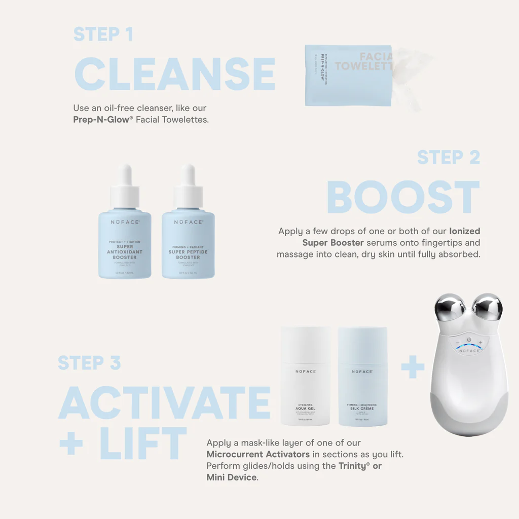 NuFACE Super Peptide Booster Serum - Anti-Aging Face Serum with Hyaluronic Acid for Wrinkles & Fine Lines | Perfect for Night Routine & Daily Skincare Regimen